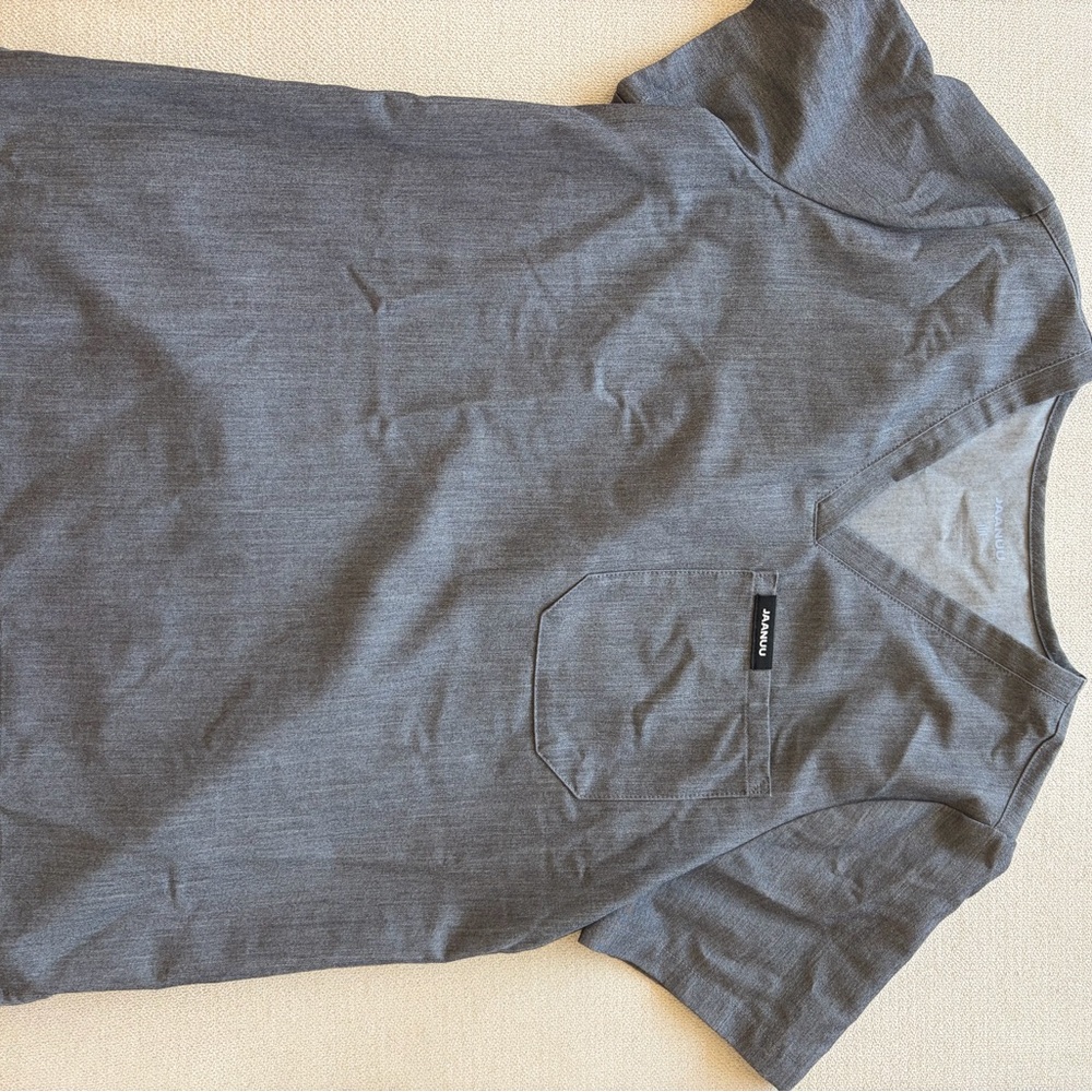 Jaanuu Women's Gray Scrub Top